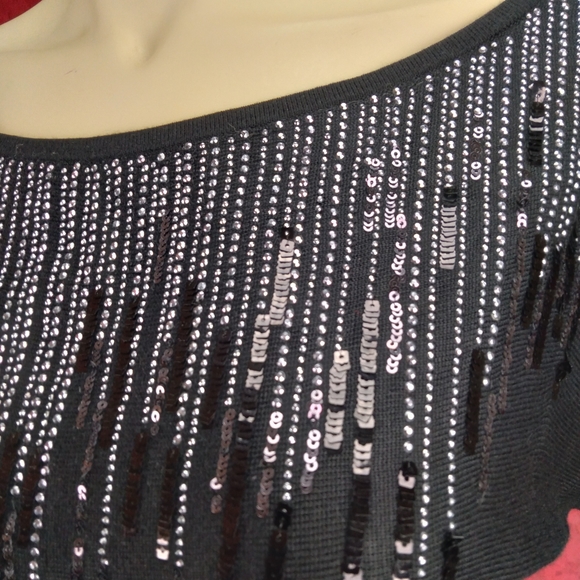 WHBM raining sequins black sweater - Picture 3 of 4